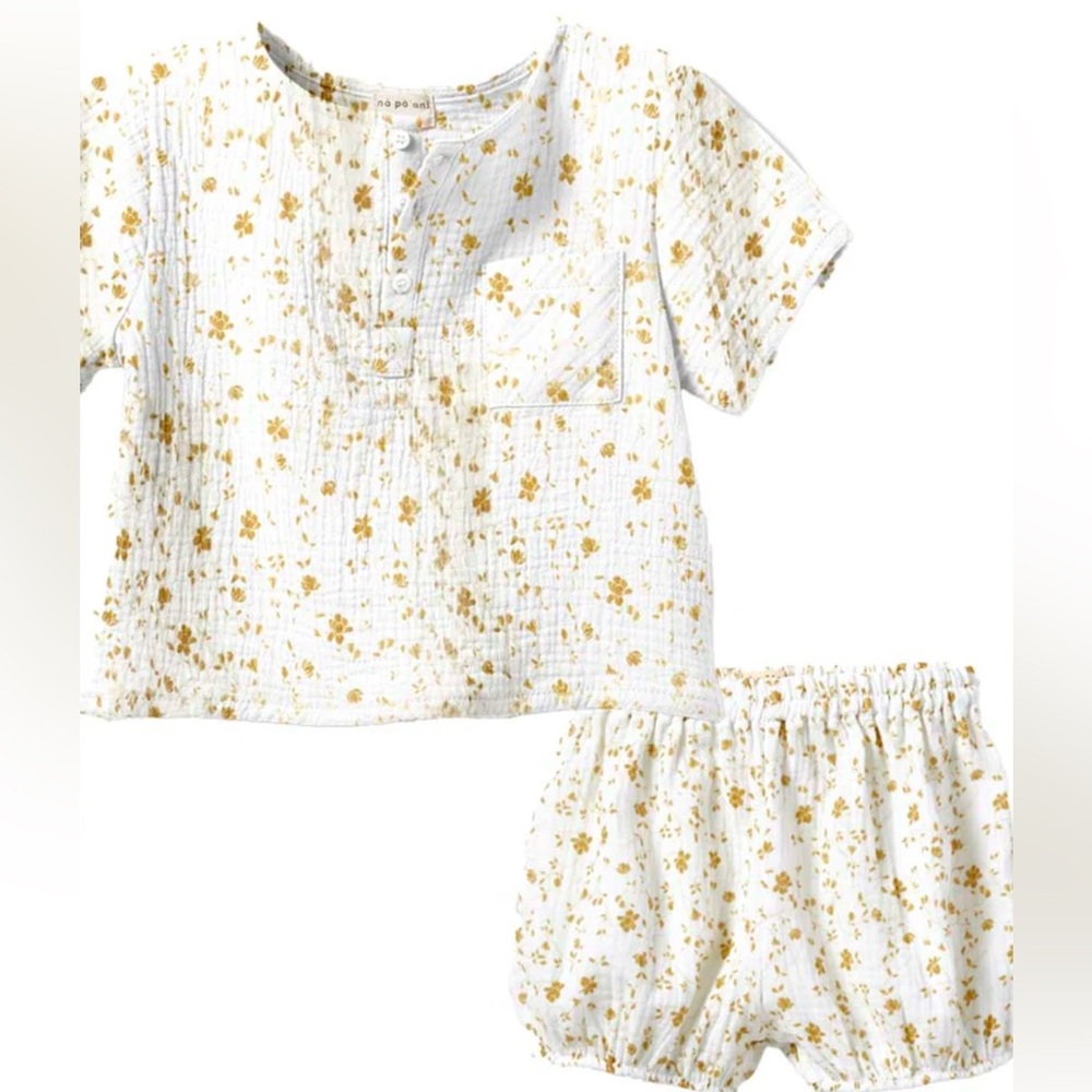 Arturo Shirt & Tristan Bloomers - Ochre Flowers